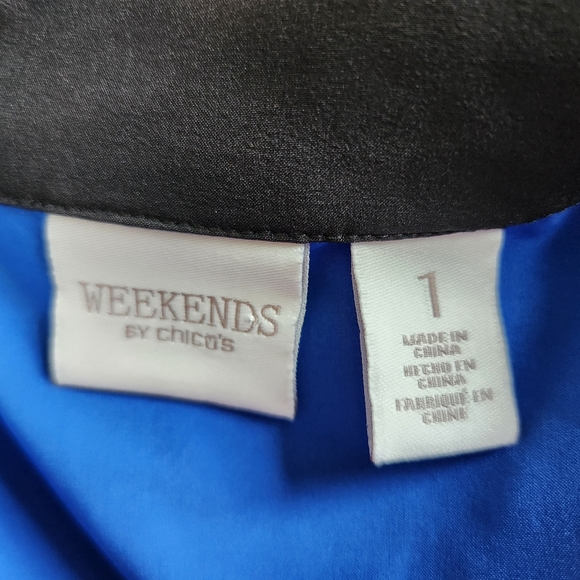 WEEKENDS BY CHICO'S Size 1 lightweight layering jacket. - Picture 6 of 8
